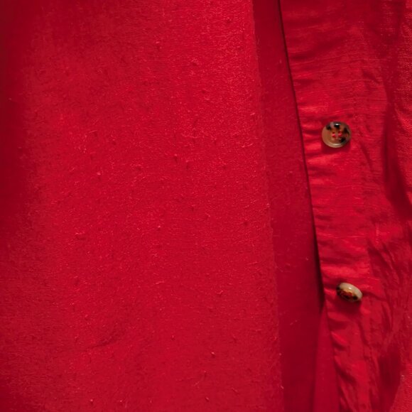 Joanie Red Santo Button-Down Tea Dress - Picture 7 of 12